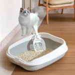Bac à litière anti-éclaboussures pour chat