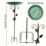 Bain d’extérieur pour oiseaux style nénuphar – Image 3