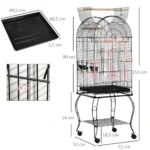 Cage à oiseaux meuble métal – Image 3