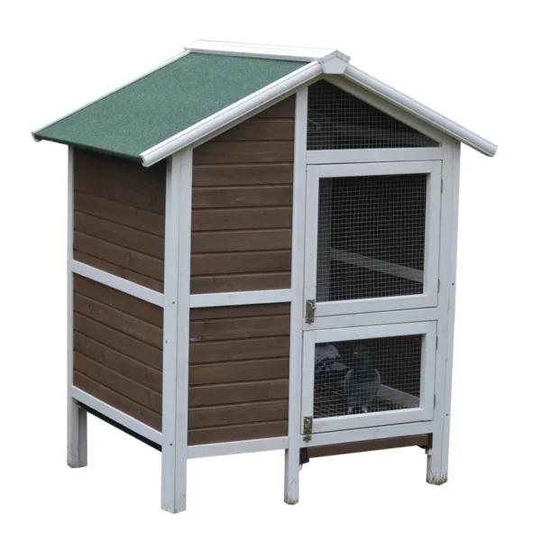 Volière en bois style cabane